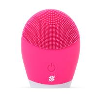 Massageador e Limpador Facial Elétrico à Prova D’água - Rosa Escuro - 1