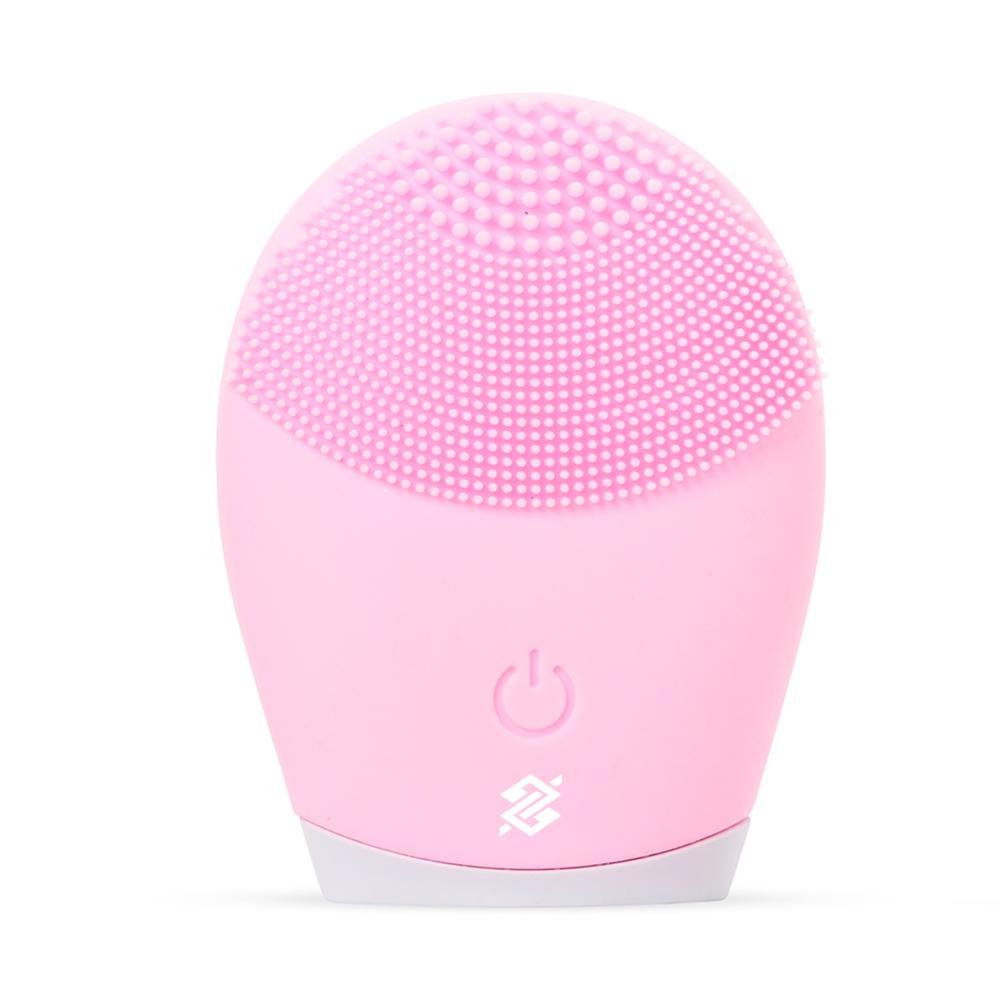 Massageador e Limpador Facial Elétrico à Prova D’água - Rosa Claro - 1