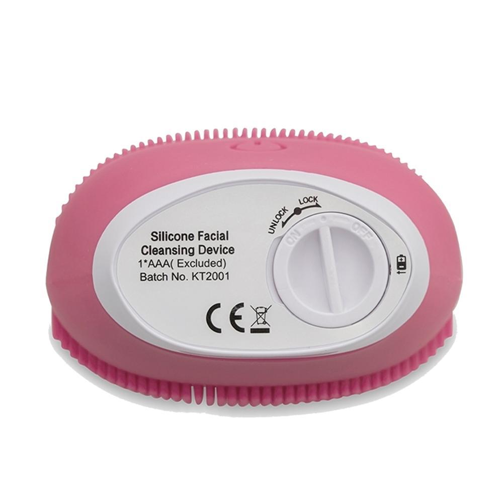 Massageador e Limpador Facial Elétrico à Prova D’água - Rosa Claro - 3