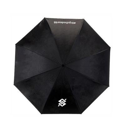 Guarda Chuva Invertido em Nylon Impermeável - Preto