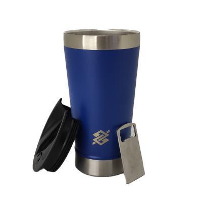 Copo Térmico 500ml em Inox com Abridor - Azul Royal - 2