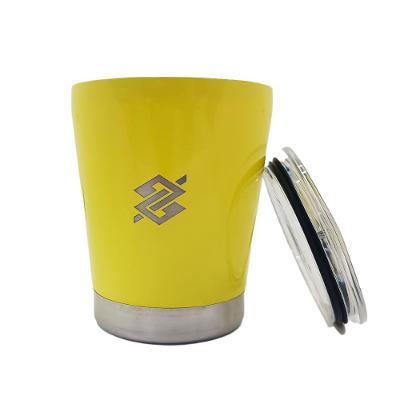 Copo Térmico 300ml  com Tampa Transparente - Amarelo