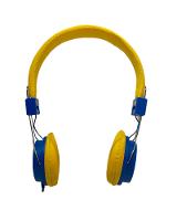 Fone de Ouvido com Microfone - Amarelo e Azul - 2