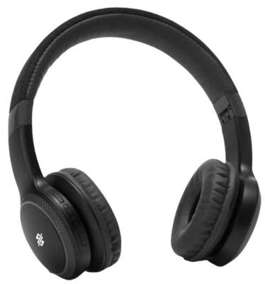 Fone de ouvido Bluetooth com Revestimento em Couro Sintético - Preto