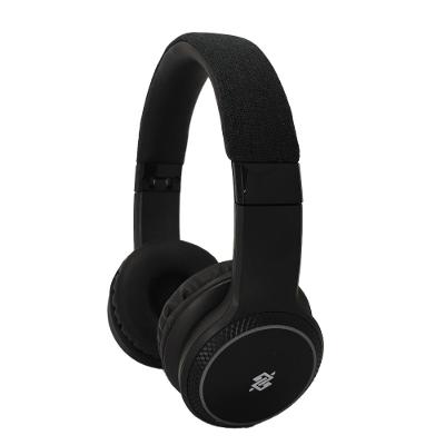 Fone de ouvido Bluetooth com Revestimento em Couro Sintético - Preto