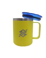 Caneca Térmica M Amarela com Tampa Azul - 2