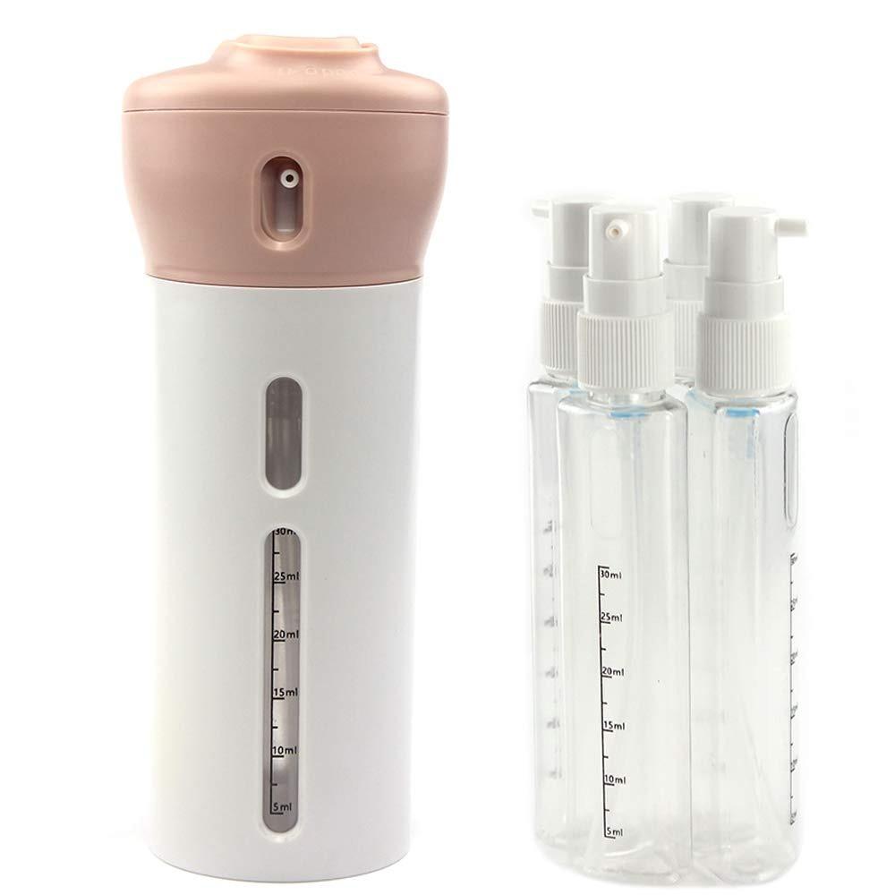 Dispenser Portátil De Viagem 4 em 1 Para Shampoo, Creme e Sabonete - Rosa - 3