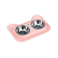 Tigela Dupla para Animais de Estimação - Rosa - 3