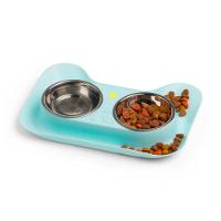 Tigela Dupla para Animais de Estimação - Verde - 1