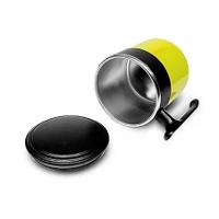Caneca Plástica com Tampa e Interior em Inox 300ml - Amarelo