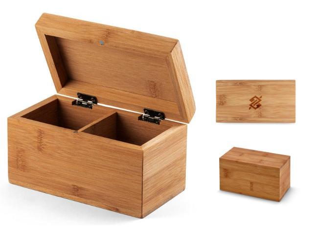Caixa de Chás em Bambu com 02 Divisórias - 1