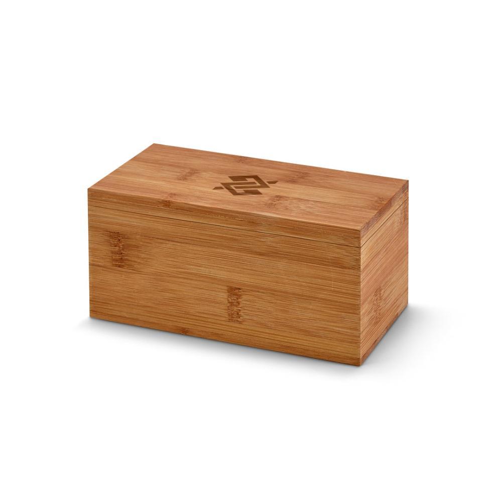 Caixa de Chás em Bambu com 02 Divisórias - 2