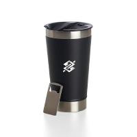 Copo Térmico 500ml em Inox com Abridor - Preto - 2