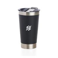 Copo Térmico 500ml em Inox com Abridor - Preto - 1