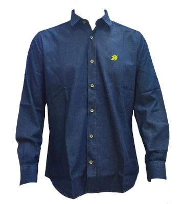 Camisa Jeans Premium Manga Longa Masculina