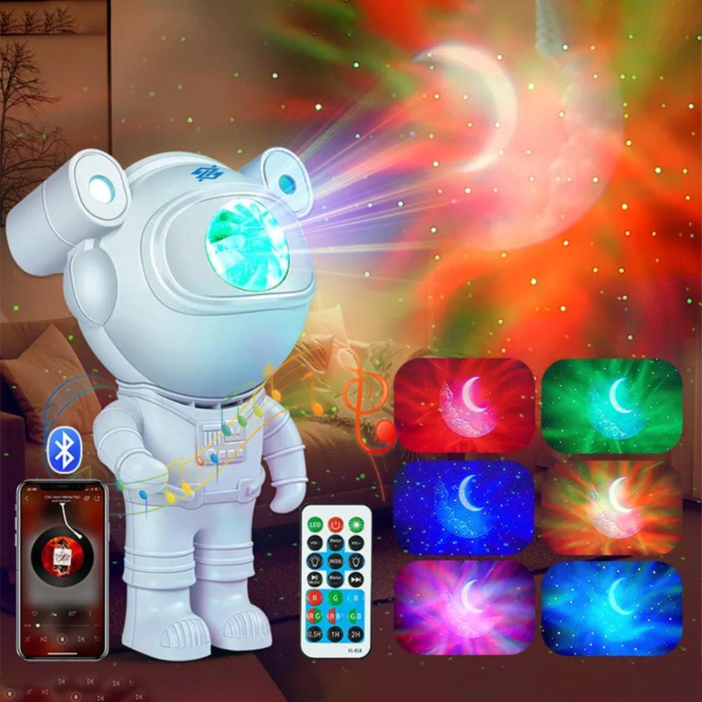 Astronauta Luminária Projetor com Som Bluetooth - 4