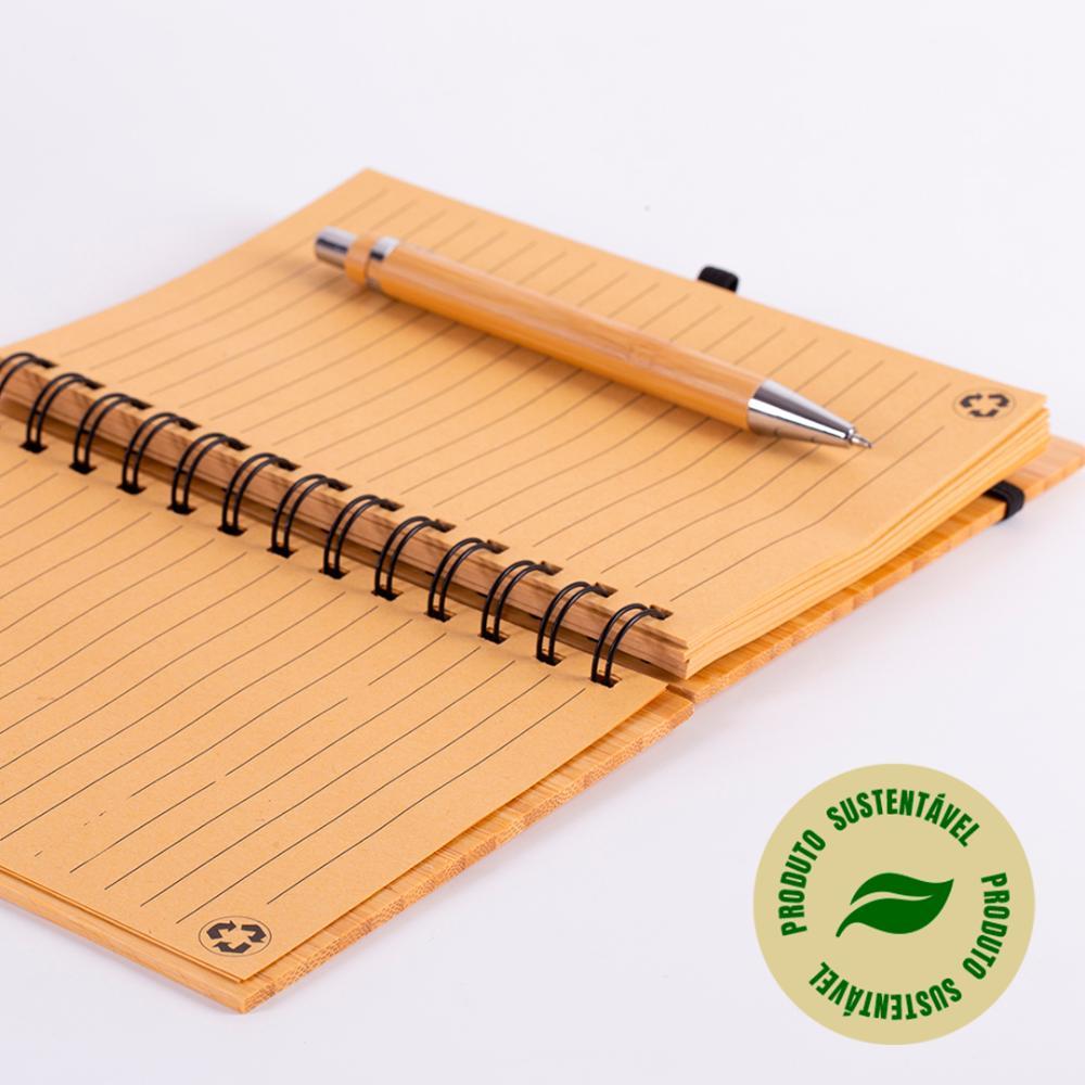 Caderno de Bambu com Caneta A5 - 2