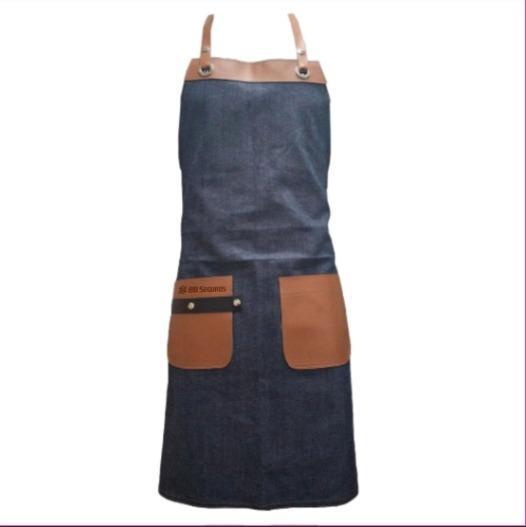 Avental Jeans com Acabamentos em Couro Ecológico - BB SEGUROS - 1