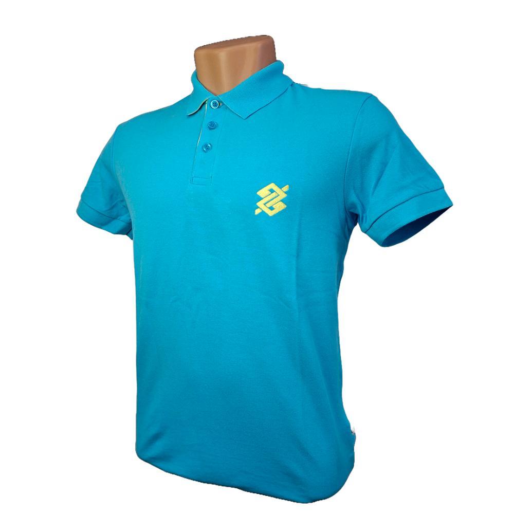 Camiseta Polo Pique Bordada Premium Masculina Azul - 4
