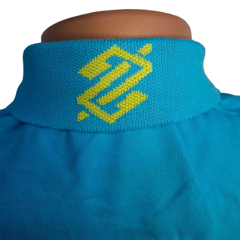 Camiseta Polo Pique Bordada Premium Feminina Azul - 4