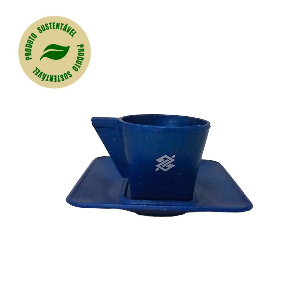 Kit 02 Xicarás com Pires 50ml (Azul e Amarelo) - Sustentável - 2