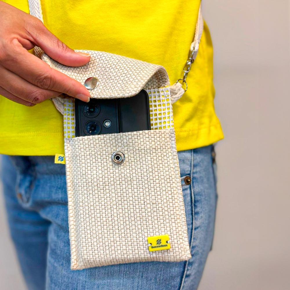 Bolsa Porta Celular de Juta - 7