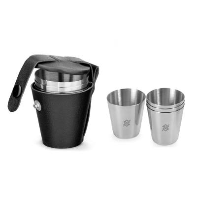 Conjunto de 04 Copos 25ml em Aço Inox
