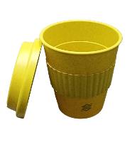 Copo de Viagem em Fibra de Bambu - Amarela - 3