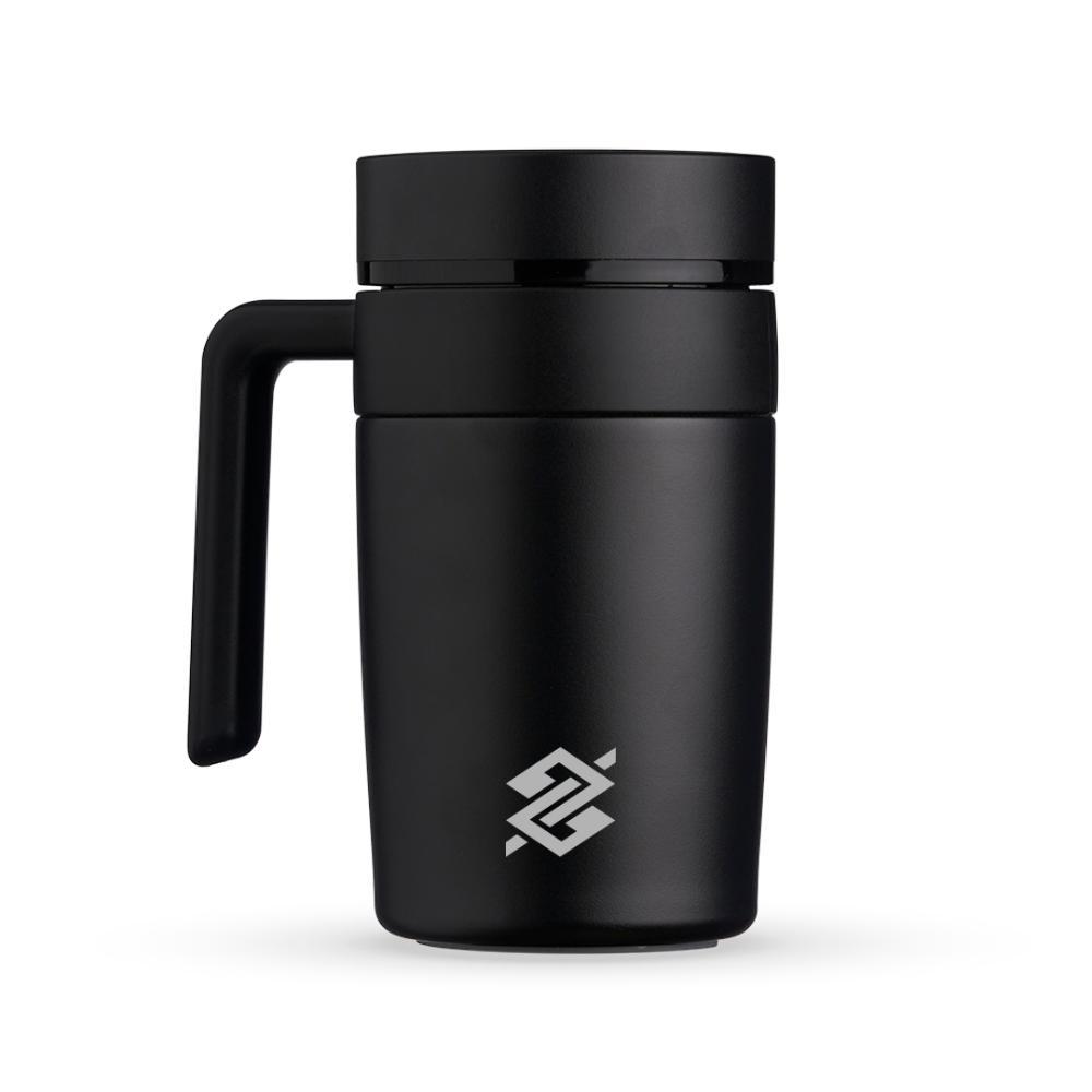 Caneca Térmica Inox 500ml com Display LED - Preta - 1