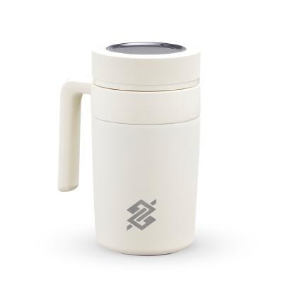 Caneca Térmica Inox 500ml com Display LED - Branca - 1