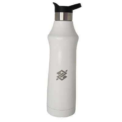Garrafa Térmica Inox 500ml com Botão de Acionamento - Branca