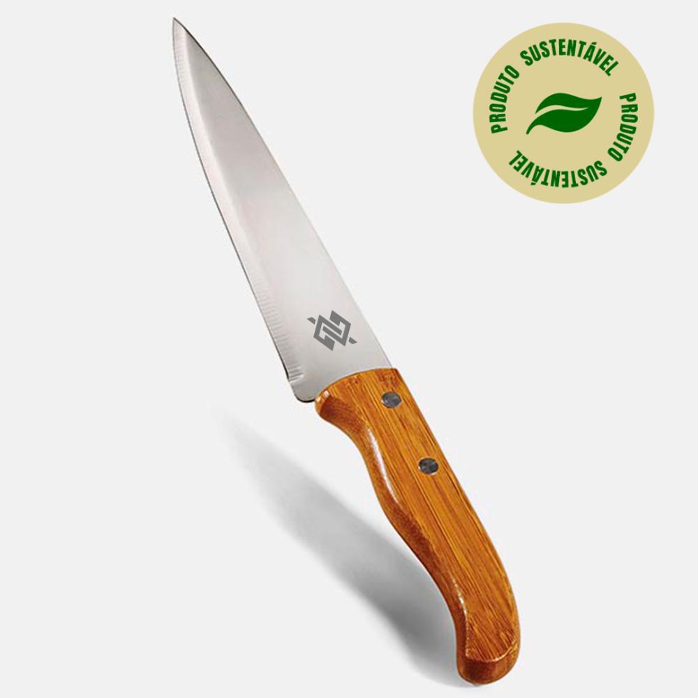 Conj. Garfo, Faca 7" Em Madeira E Colher Em Bambu - 3 Pçs - 4