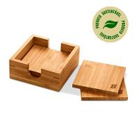 Kit de 4 Porta Copos em Bambu - 1