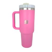 Caneca Com Tampa Emborrachada Térmica 1,2L - Pink - 1