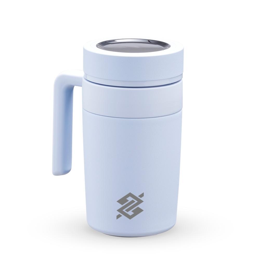 Caneca Térmica Inox 500ml com Display LED - Azul - 1