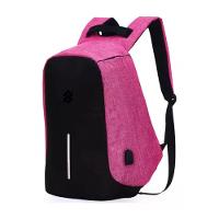 Mochila Poliéster Anti-Furto USB - Rosa - 1