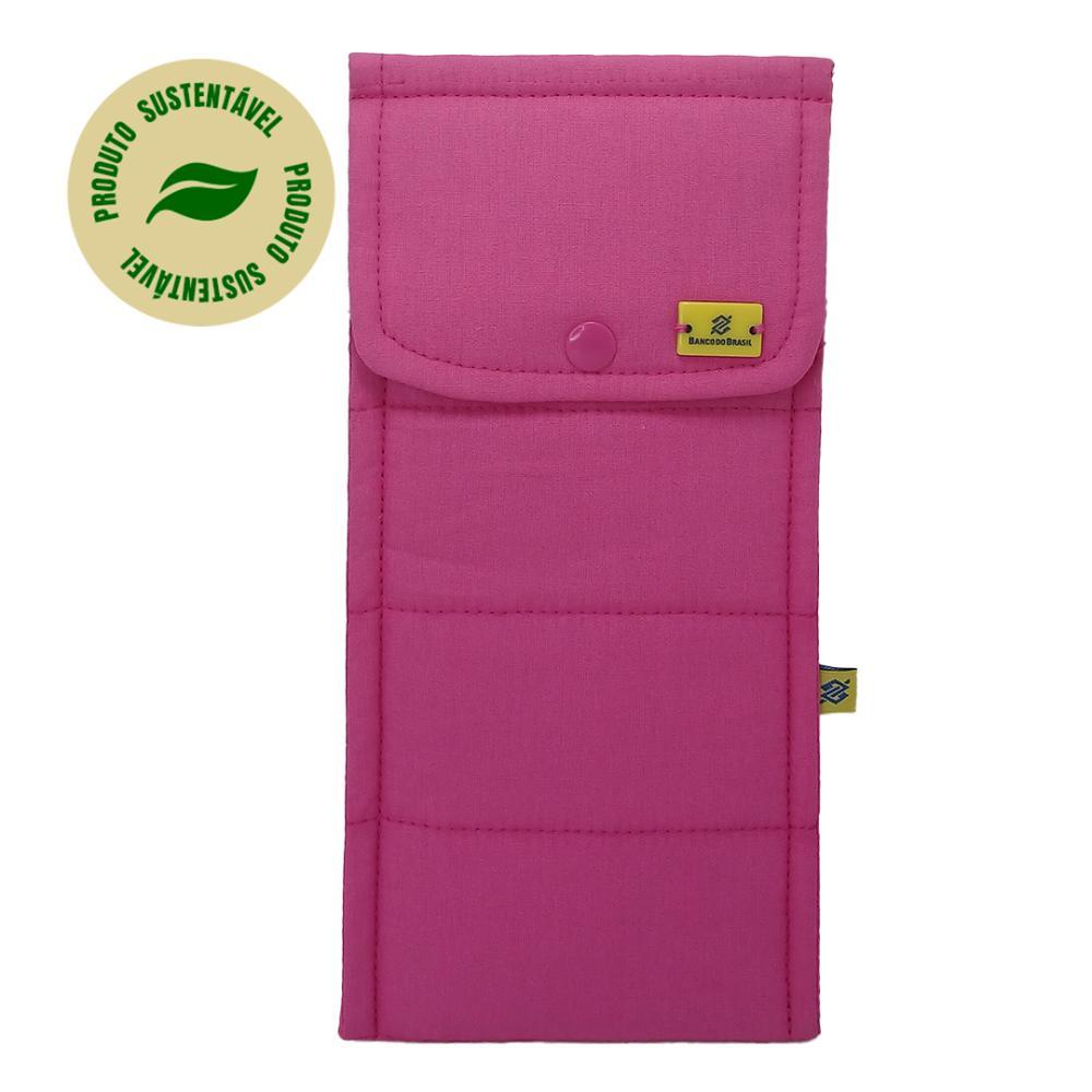 Conjunto de 3 talheres Bege com Porta Talher Tecido Rosa - 5