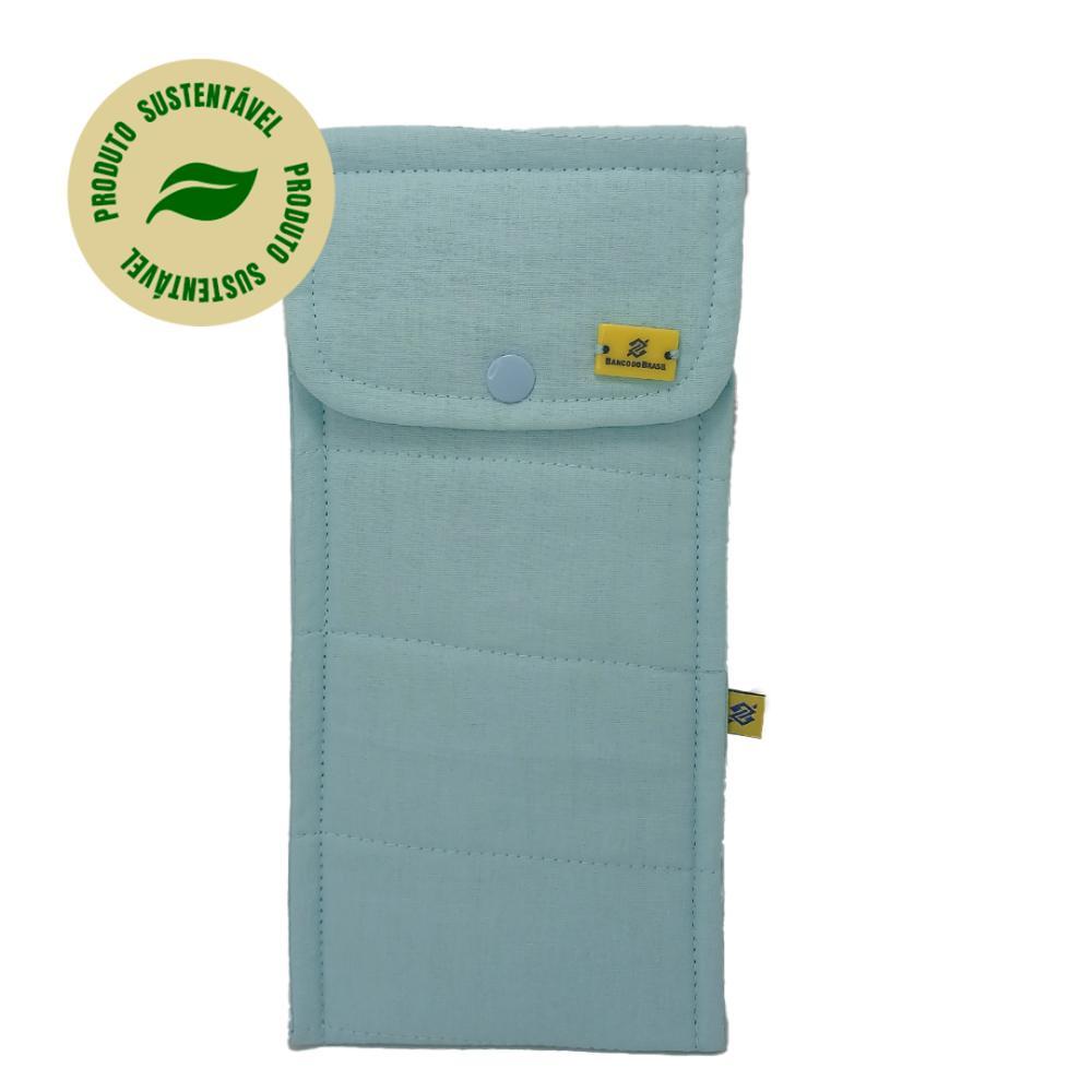 Conjunto de 3 Talheres Azul com Porta Talher Tecido Azul Claro - 2