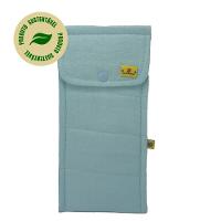 Conjunto de 3 Talheres Azul com Porta Talher Tecido Azul Claro - 5