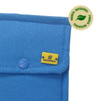 Conjunto de 3 Talheres Bege com Porta Talher Tecido Azul - 6