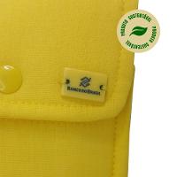 Conjunto de 3 Talheres Azul com Porta Talher Tecido Amarelo - 6