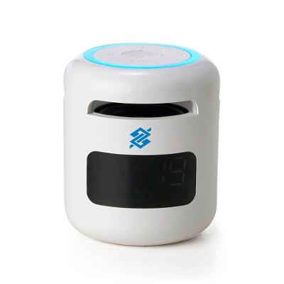 Caixa de Som Multimídia com Relógio Despertador LED - Branco
