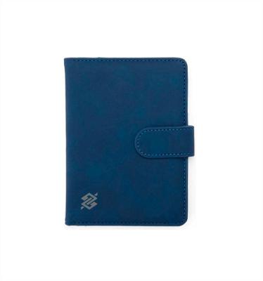 Porta Passaporte em Couro Sintético - Azul Escuro