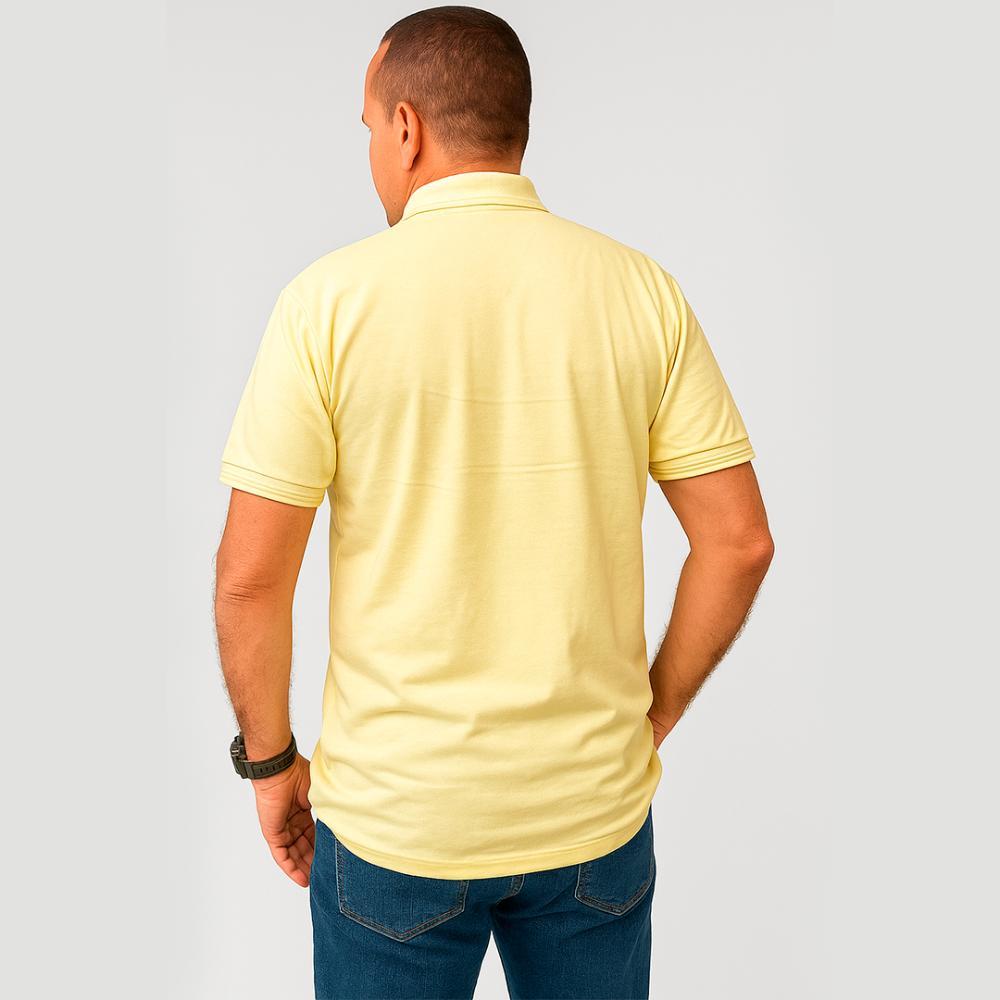 Camiseta Polo Linha Premium Masculina Amarelo Claro - Coleção Loja BB - Produto Sustentável - 2