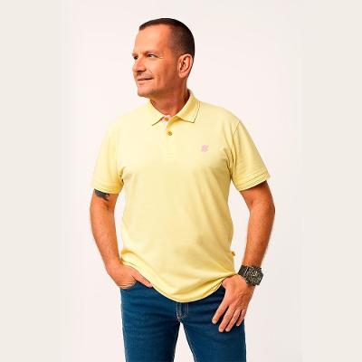 Camiseta Polo Linha Premium Masculina Amarelo Claro - Coleção Loja BB - Produto Sustentável
