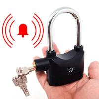 Cadeado Cadeado Anti-Furto Com Alarme - Preto - 3