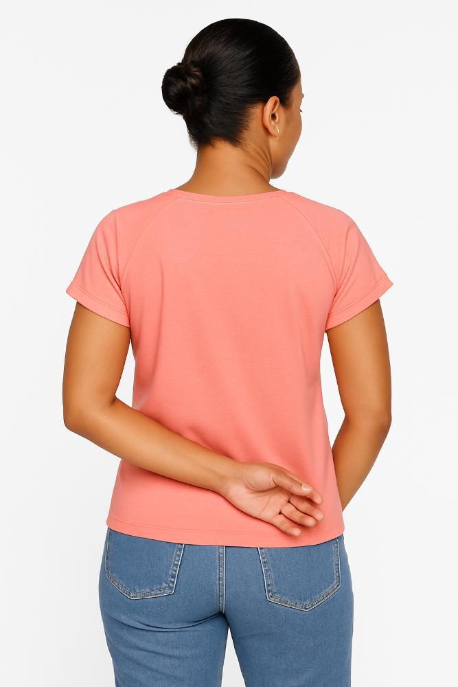 Camiseta T-Shirt Feminina em Meia Malha ROSA - Sustentável - 2