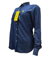 Camisa Jeans Premium Manga Longa Feminina Slim - 3