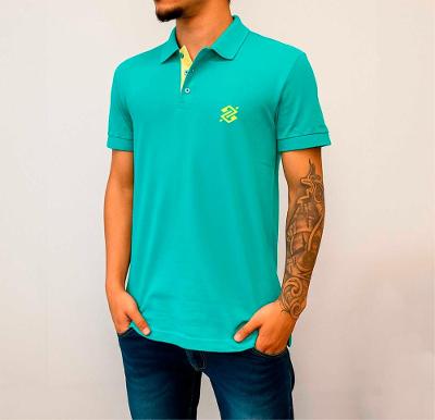 Camiseta Polo Pique Masculina - Coleção Loja BB Slim - Verde