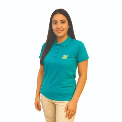 Camiseta Polo Pique Feminina - Coleção Loja BB Slim - Verde